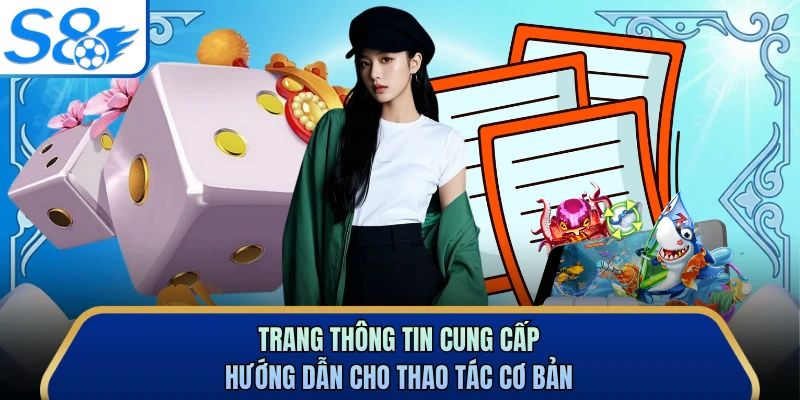Trang thông tin cung cấp hướng dẫn cho thao tác cơ bản
